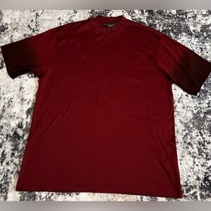 Tiger Woods Golf Shirt Size XL Burgundy Ombré Sleeves